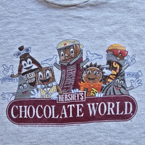 Hanes Other - 1995 Hershey's Chocolate World Vintage Cotton Kids Gray Tee Collector Clean